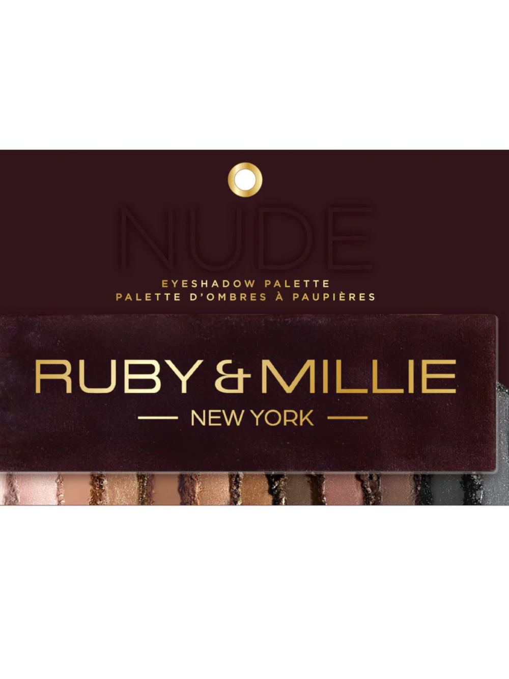 Ruby & Millie 12-Shade Eyeshadow Palette - Neutral Browns & Pinks NEW